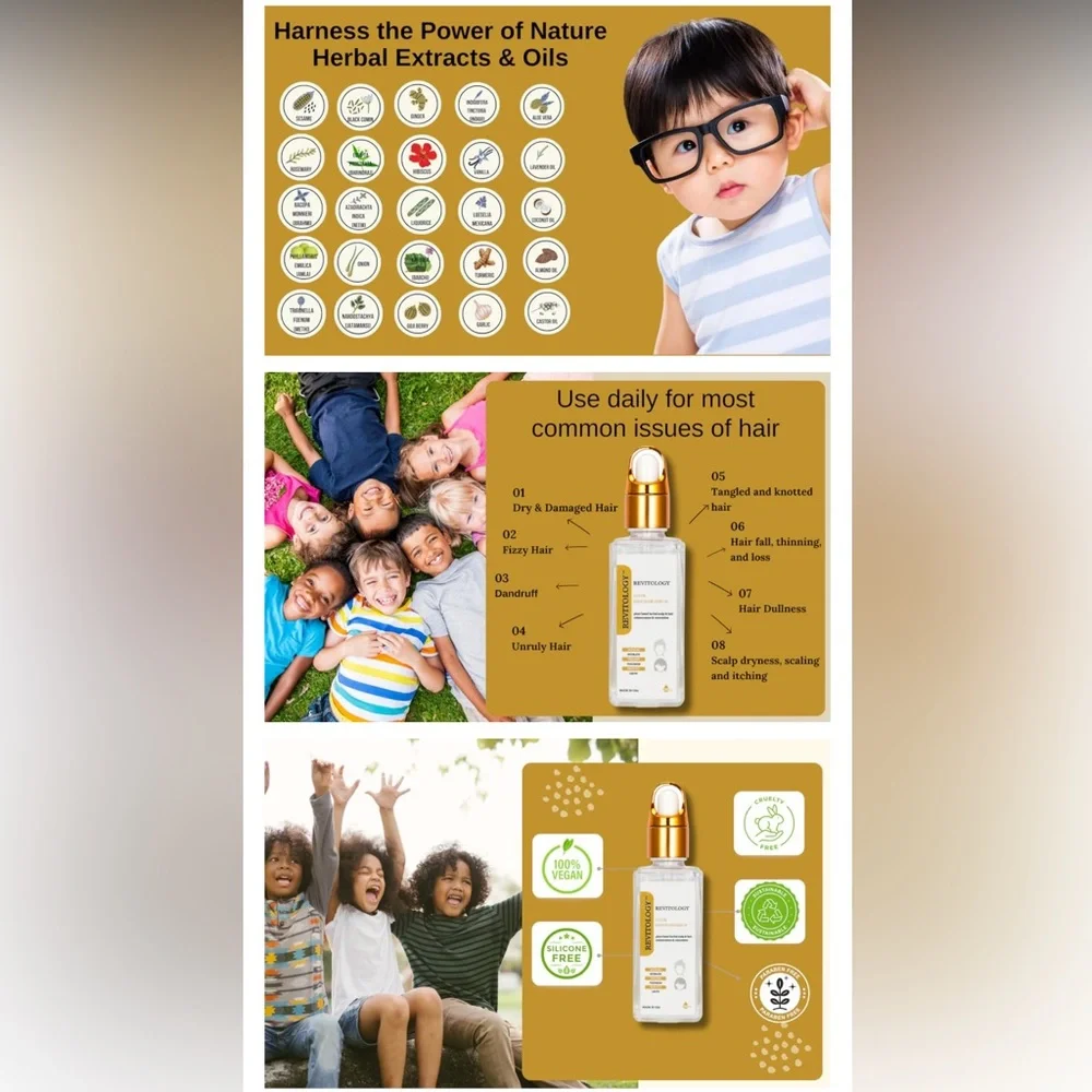 LUSTR Kids Hair Serum • Scalp Nourishment • Hair Growth •Ages 2-20 Yrs